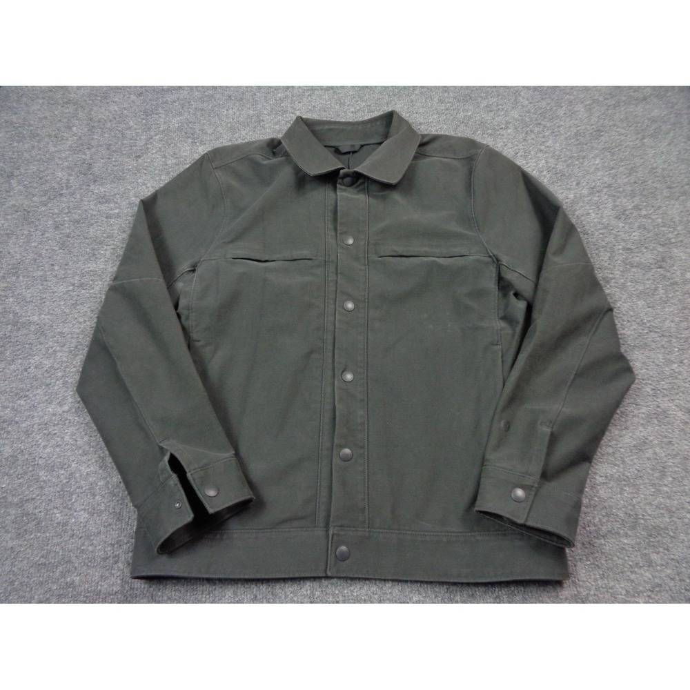 Lululemon Jacket Men XS City Excursion Utilitech Graphite Grey Snap Overshirt